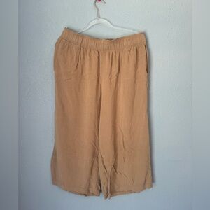 Beige wide legged pants